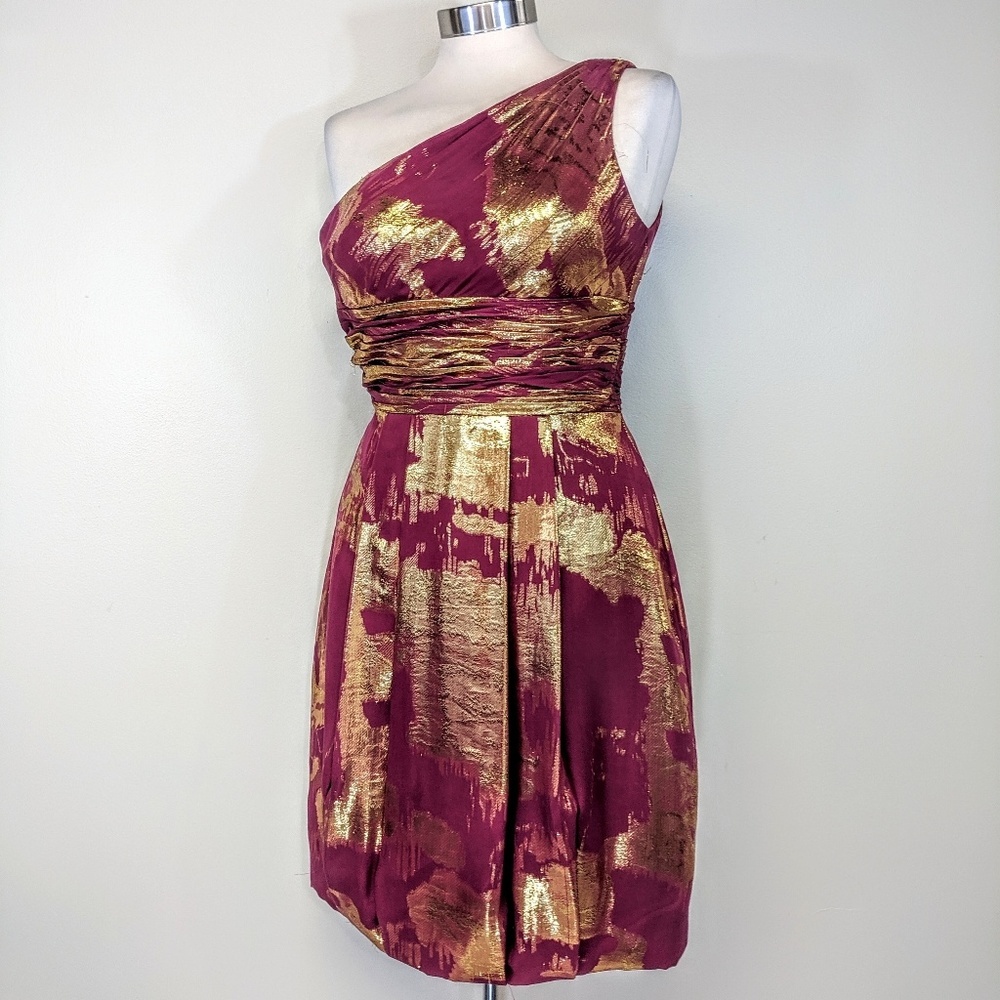 $395 Aiden Mattox Metallic Party Dress